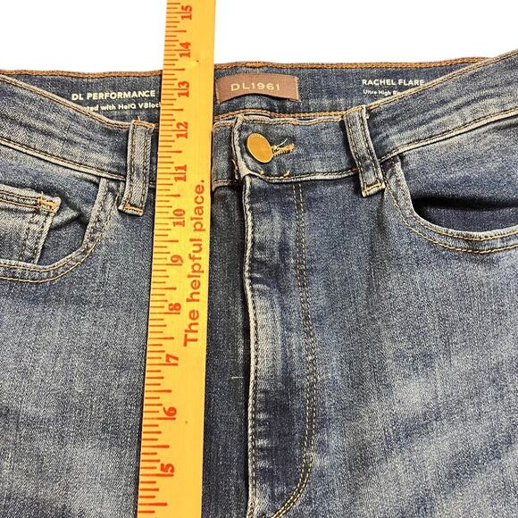 DL1961 Rachel Flare Ultra High Rise Instasculpt Denim Jeans Size 29 Stellar - Picture 9 of 12